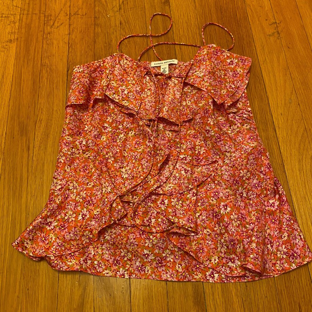 Banana Republic Pink Floral Strappy Top